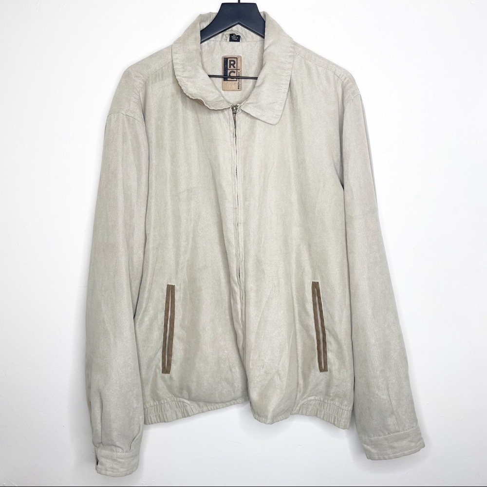 Robert Comstock Expedition Full Zip Bomber Jacket Beige Men’s Size XL Tall